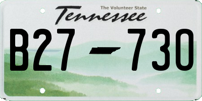 TN license plate B2773O