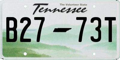 TN license plate B2773T