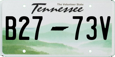 TN license plate B2773V