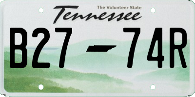 TN license plate B2774R