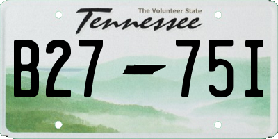 TN license plate B2775I
