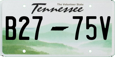 TN license plate B2775V