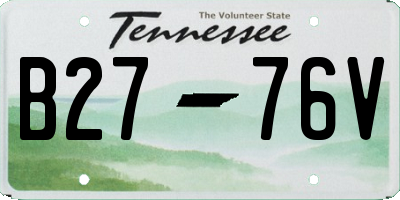 TN license plate B2776V