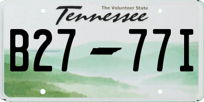 TN license plate B2777I