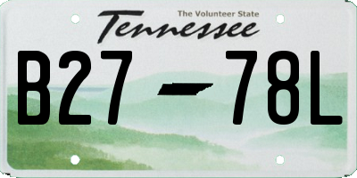 TN license plate B2778L