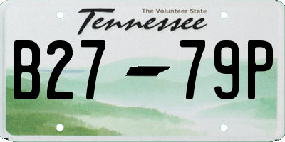 TN license plate B2779P