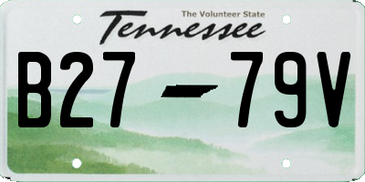 TN license plate B2779V