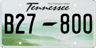 TN license plate B2780O