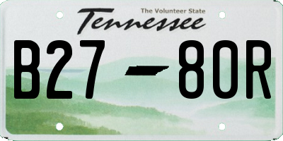 TN license plate B2780R