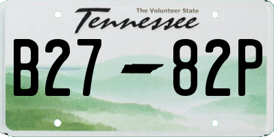 TN license plate B2782P