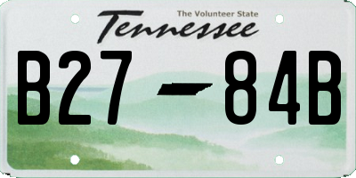 TN license plate B2784B