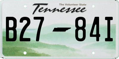 TN license plate B2784I