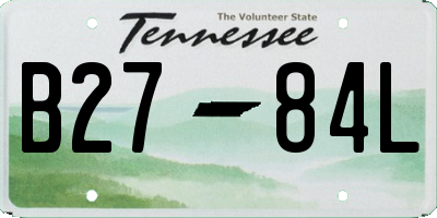 TN license plate B2784L