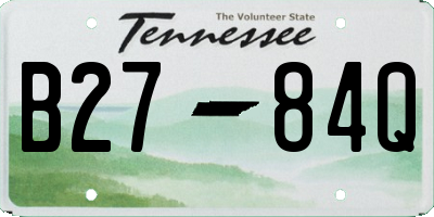 TN license plate B2784Q
