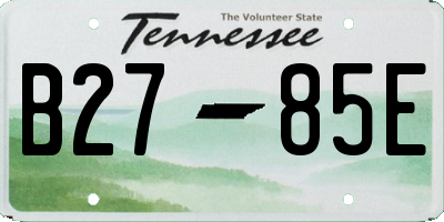 TN license plate B2785E