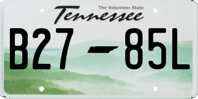 TN license plate B2785L