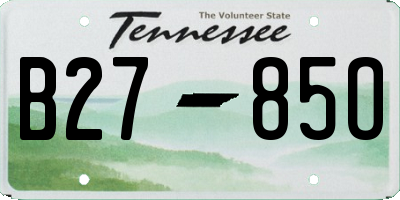 TN license plate B2785O