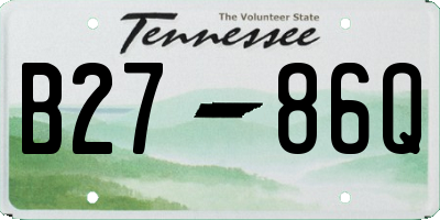 TN license plate B2786Q