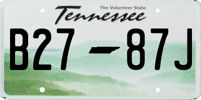 TN license plate B2787J