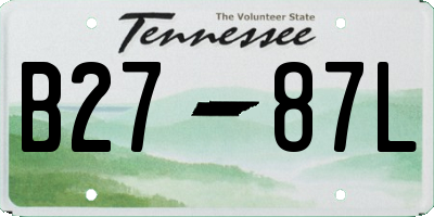 TN license plate B2787L