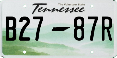TN license plate B2787R