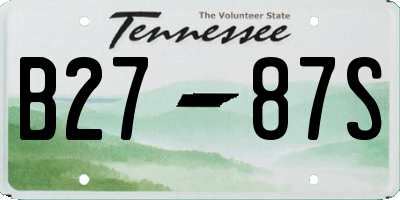 TN license plate B2787S