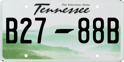 TN license plate B2788B
