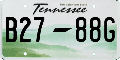 TN license plate B2788G