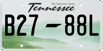 TN license plate B2788L