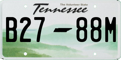 TN license plate B2788M