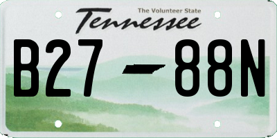 TN license plate B2788N