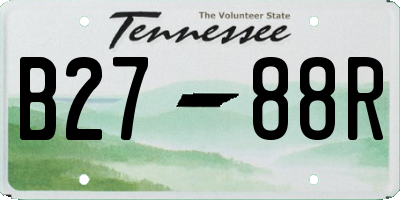 TN license plate B2788R