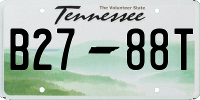 TN license plate B2788T