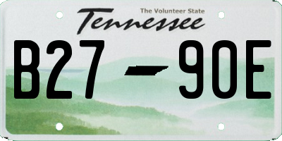 TN license plate B2790E