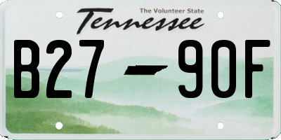 TN license plate B2790F