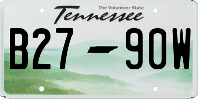 TN license plate B2790W