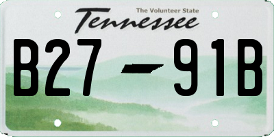 TN license plate B2791B