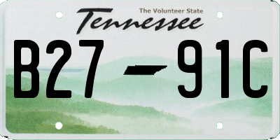 TN license plate B2791C