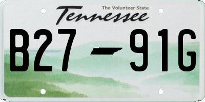 TN license plate B2791G
