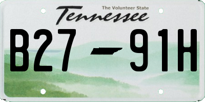 TN license plate B2791H