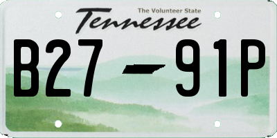 TN license plate B2791P