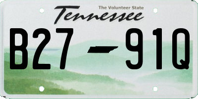 TN license plate B2791Q
