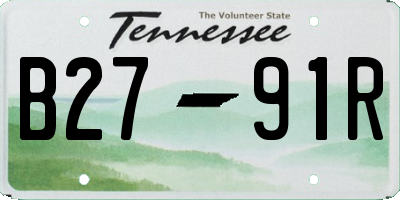 TN license plate B2791R