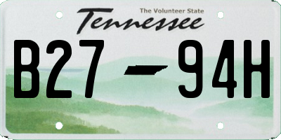 TN license plate B2794H
