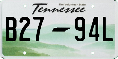 TN license plate B2794L