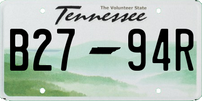 TN license plate B2794R