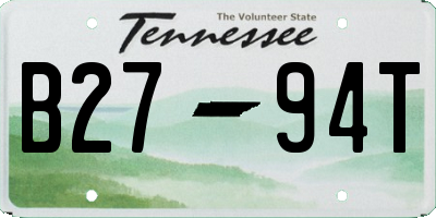 TN license plate B2794T