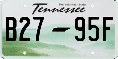 TN license plate B2795F