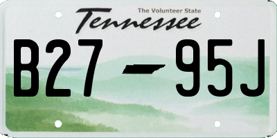 TN license plate B2795J