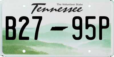 TN license plate B2795P